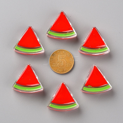 Transparent Enamel Acrylic Beads X-TACR-S155-001F-1