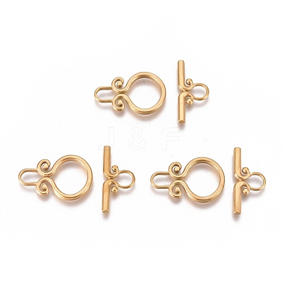 Ion Plating(IP) 304 Stainless Steel Toggle Clasps STAS-L247-004G-1
