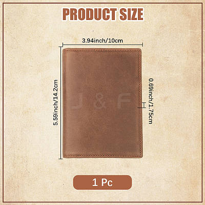 Rectangle Leather Travel Passport Wallet Cover AJEW-WH20096-54C-1