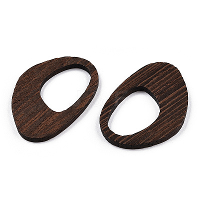 Natural Wenge Wood Pendants WOOD-T023-55B-01-1