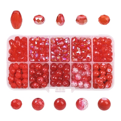 260Pcs 10 Styles Glass Beads DGLA-YW0001-65-1