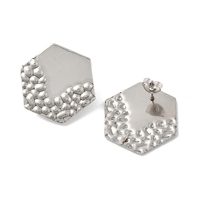 304 Stainless Steel Stud Earrings Findings EJEW-R151-01P-02-1