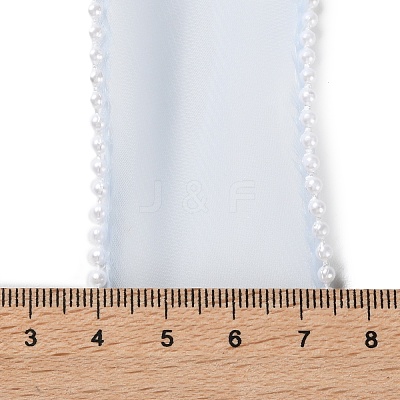 5 Yards ABS Pearl Edged Mesh Ribbon for Bowknot Making OCOR-B004-01A-05-1