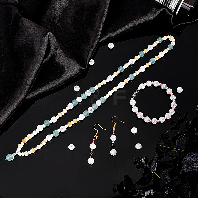 Synthetic Crackle Quartz Beads Strands G-AR0002-26-1