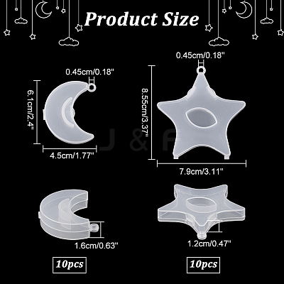 20Pcs 2 Style Plastic Cosmetic Storages CON-NB0008-15-1