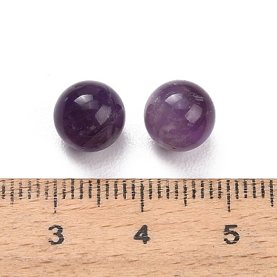 Natural Amethyst Sphere Beads G-H359-02F-8mm-1