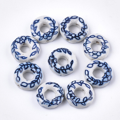 Handmade Porcelain Bead Frame Beads X-PORC-S498-59-1