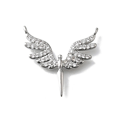 Brass Micro Pave Cubic Zirconia Pendants KK-Z102-14P-1