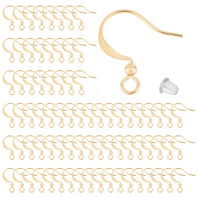 150Pcs Brass Earring Hooks KK-DC0002-43-1
