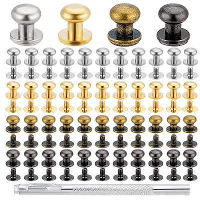 64 Sets 4 Colors Brass Cabinet Drawer Pull Handles KK-PH0011-89B-1