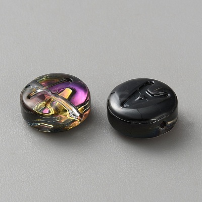 Transparent Electroplated UV Plating Glass Beads GLAA-TAC0024-12D-A-1