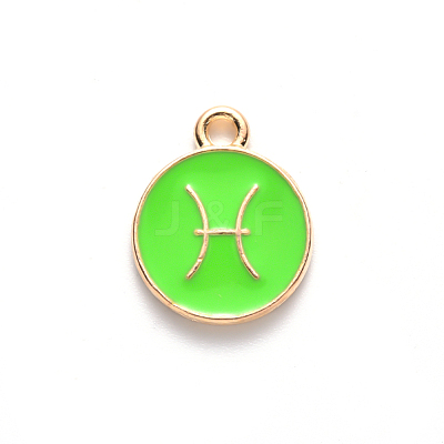 Alloy Enamel Pendants ENAM-S124-01B-06H-1
