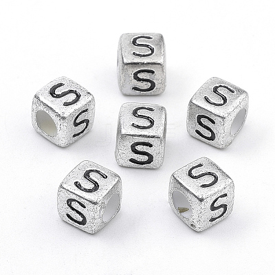 Plated Acrylic Beads X-PB43C9308-S-1