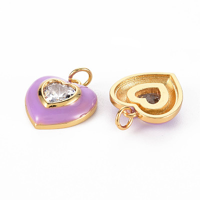 Brass Enamel Pendants KK-T013-15C-NF-1