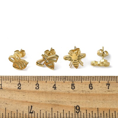 304 Stainless Steel Earring Sets EJEW-S248-06G-1
