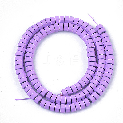Spray Painted Non-magnetic Synthetic Hematite Beads Strands G-T116-27-09-1
