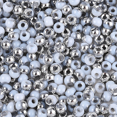 6/0 Half Plated Glass Beads SEED-N008-04E-1