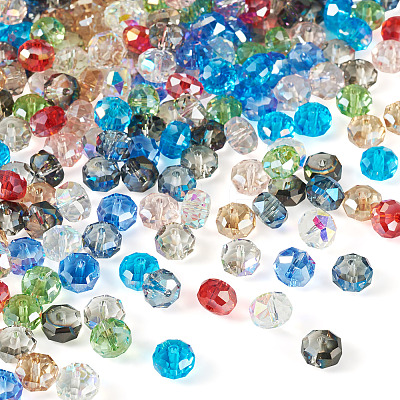 220Pcs 11 Colors Electroplate Glass Beads Strands EGLA-TA0013-52-1