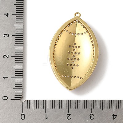 Rack Plating Brass Enamel with Cubic Zirconia Pendant KK-A229-32G-03-1