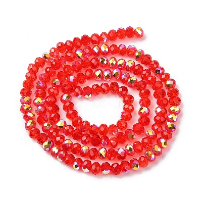 Electroplate Transparent Glass Beads Strands EGLA-A046-01A-01-1