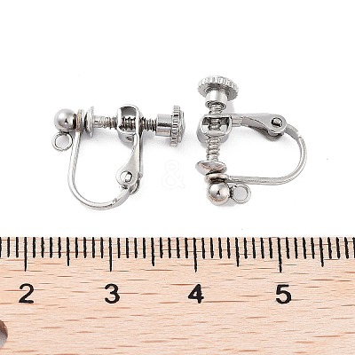 Non-Tarnish 316 Stainless Steel Clip-on Earring Findings STAS-K274-09P-1
