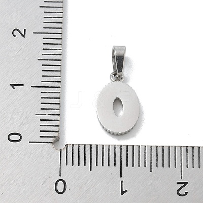 Ion Plating(IP) 304 Stainless Steel Micro Pave Cubic Zirconia Pendants STAS-Z107-06P-05-1