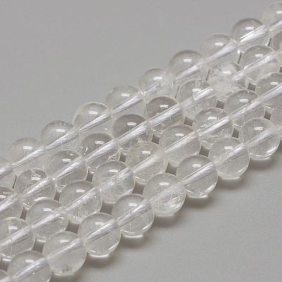 Natural Quartz Crystal Beads Strands G-R446-4mm-29-1