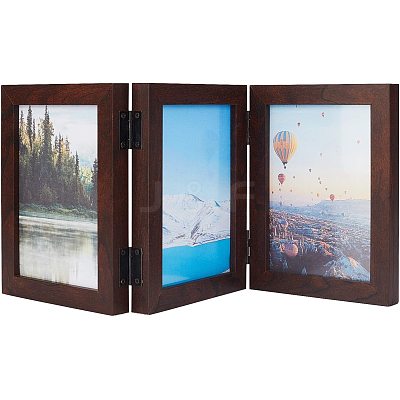 Hinged Wood Picture Frames Box DIY-WH0162-27B-1