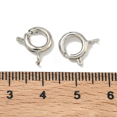 Brass Spring Ring Clasps KK-G557-01C-P-1