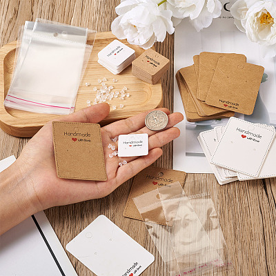 150Pcs 6 Style Paper Earring Display Cards CDIS-BT0001-01-1