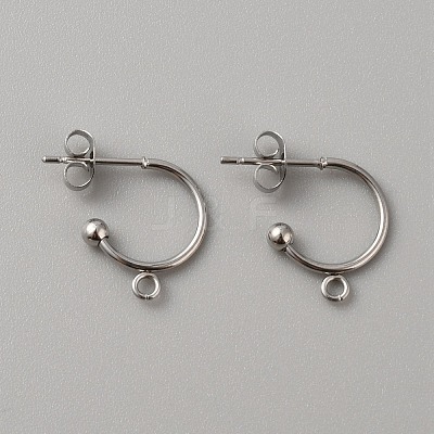 304 Stainless Steel Stud Earring Findings X1-STAS-TAC0017-02B-1