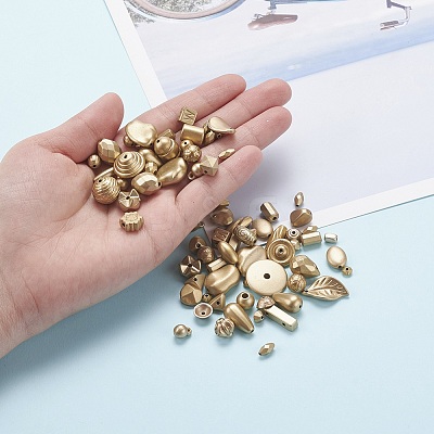 Plated Acrylic Beads MACR-YW0001-29G-1