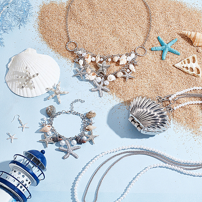 Ocean Theme Jewelry Sets SJEW-GA0001-05-1