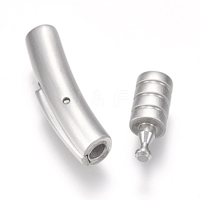304 Stainless Steel Bayonet Clasps STAS-O114-051A-MP-1