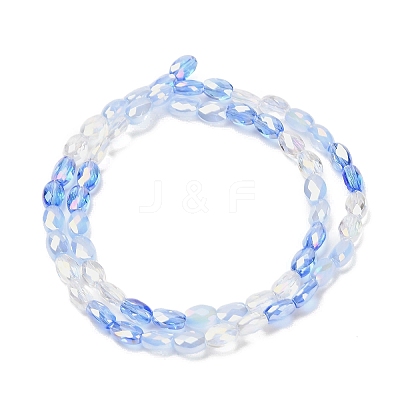 Electroplated Glass Beads Strands EGLA-P067-02A-03-1
