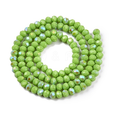 Electroplate Opaque Solid Color Glass Beads Strands LS-EGLA-A044-P3mm-L30-1