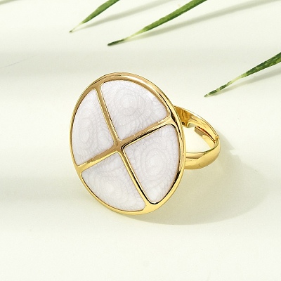 304 Stainless Steel Enamel Cuff Open Rings SA-CBA369F-04G-04-1