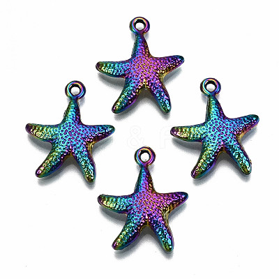 Rainbow Color Alloy Pendants PALLOY-S180-062-RS-1