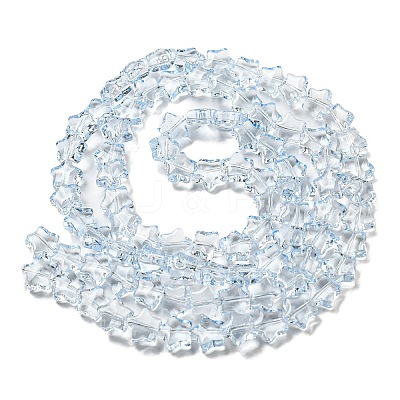 Baking Paint Transparent Glass Beads Strands X1-DGLA-A07-T8mm-KD05-1