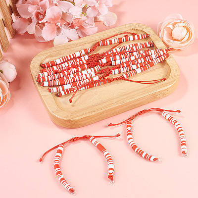 Handmade Polymer Clay Bead Bracelets Making AJEW-TAC00077-1
