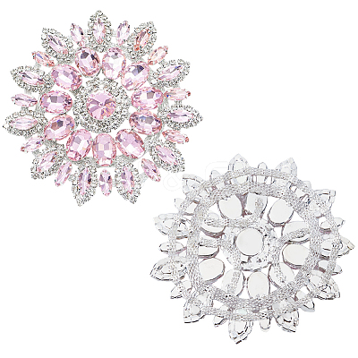 2Pcs Glass Hotfix Rhinestone DIY-GF0013-36A-1
