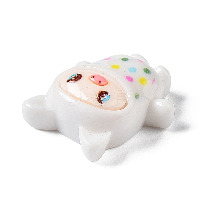 Opaque Resin Cute Animal Cabochons RESI-Q217-02B-1