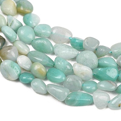 Natural Amazonite Nuggets Beads Strands G-J335-31B-1