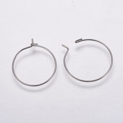 316 Surgical Stainless Steel Hoop Earrings Findings STAS-K146-039-15mm-0.8-1