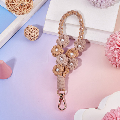 Hand-woven Flower Pendant Decorations KEYC-TAC0009-02KCG-05-1