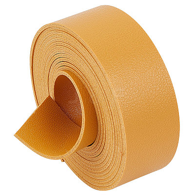2M Flat Double Face Lychee Pattern Imitation Leather Band LC-WH0010-01A-05-1