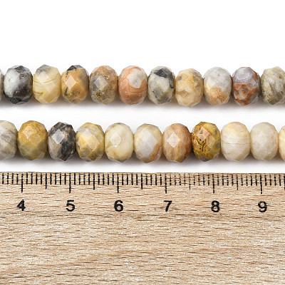 Natural Crazy Agate Beads Strands G-B179-A01-6x8mm-1