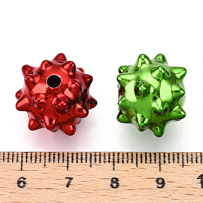 UV Plating Opauqe Acrylic Beads X-PACR-T017-07-1