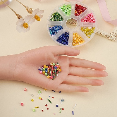Cube & Seed Beads Kit for DIY Jewelry Making DIY-YW0004-83B-1