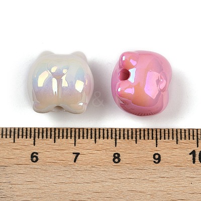 UV Plating Opaque Acrylic Beads MACR-L007-09-1